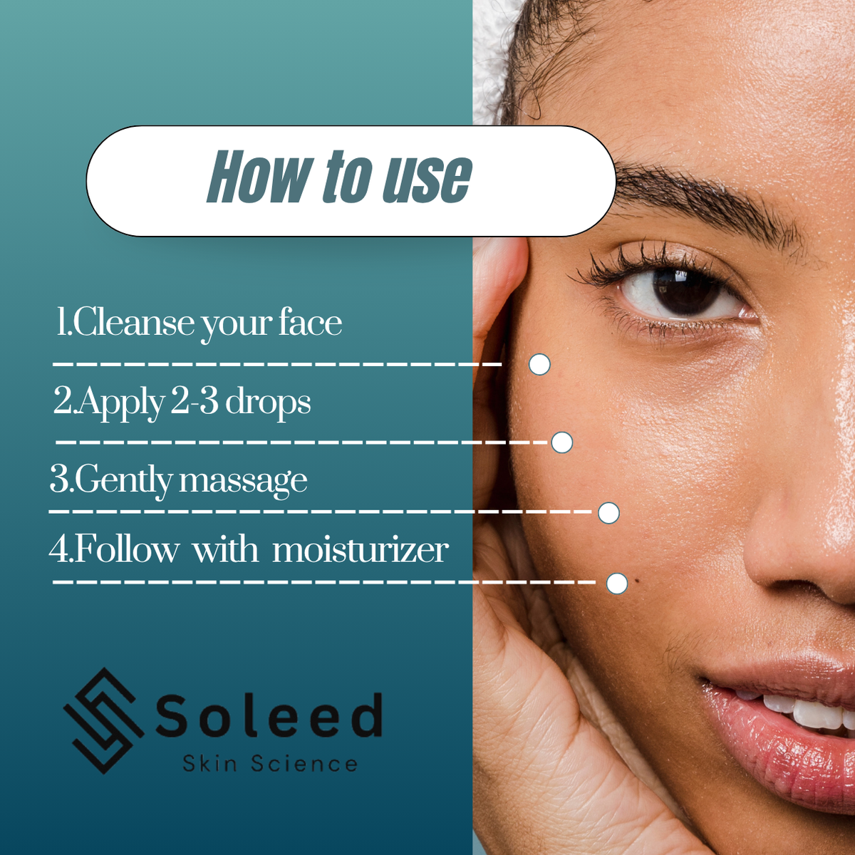 Soleed 10% Niacinamide Face Serum with Zinc PCA & Hyaluronic Acid – Brightening, Oil Control & Pore Care – 30ml